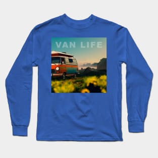 Van Life Camper RV Outdoors in Nature Long Sleeve T-Shirt